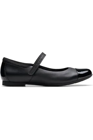 Clarks Baleriny damskie Scala Gem Y zamknięte, Czarny Black Leather Black Leather, 39 EU Weit