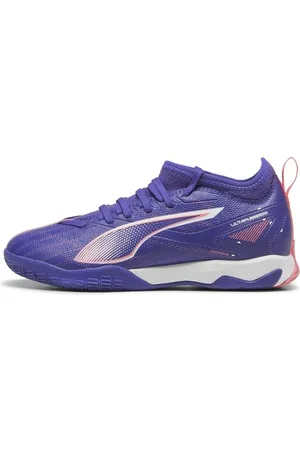 PUMA Unisex dziecięce buty piłkarskie Ultra 5 Match It + Mid Jr, Lapis Lazuli Biały Zachód Słońca Świecący, 5 UK