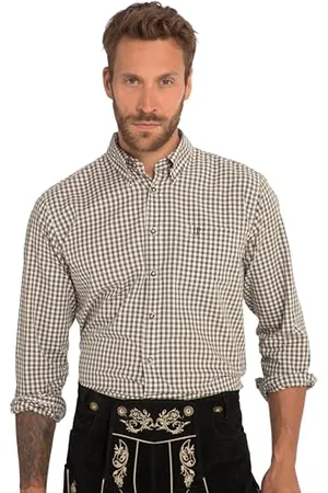 JP 1880 Odzież męska duża i wysoka rozmiar plus L-8XL z długim rękawem w kratkę tradycyjna koszula 748509, , 7XL