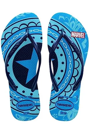 Havaianas Slim Marvel unisex teenslippers voor volwassenen | Kleur: Turkoois | Maat: 5 VK