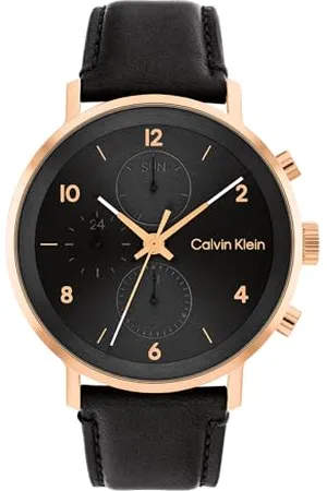 Calvin Klein Analogowy wielofunkcyjny zegarek kwarcowy dla mężczyzn, nowoczesna kolekcja Multi ze srebrną bransoletką ze stali nierdzewnej lub skórzaną bransoletką, , Pasek