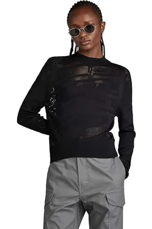 G-Star RAW Pointelle Text R Knit Wmn Sweater, , XXS