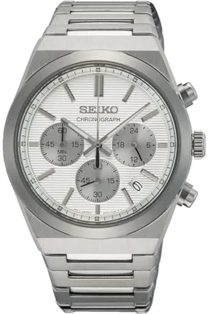 Seiko Męski analogowy zegarek kwarcowy z bransoletką ze stali nierdzewnej SSB451P1