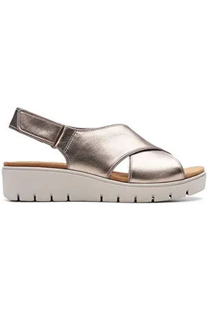 Clarks Un Karely Sun japonki damskie, złoto - Gold Gold Metallic - 37 EU