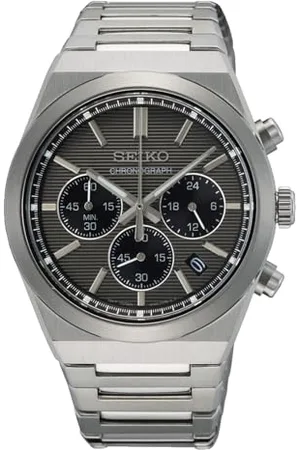 Seiko Męski analogowy zegarek kwarcowy z bransoletką ze stali nierdzewnej SSB455P1, , Klasyczna sukienka