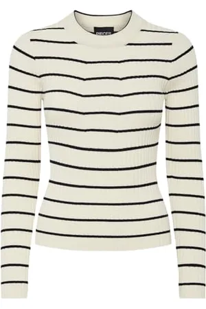 Pieces® Damski sweter Pccrista Ls O-Neck Knit Noos Bc, , M