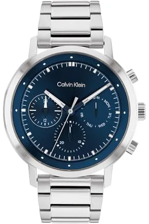 Calvin Klein Multi cyferblat kwarcowy zegarek męski z czarną bransoletką ze stali nierdzewnej, , bransoletka
