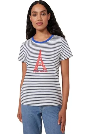 Petit Bateau Koszulka damska z krótkim rękawem Marshmallow/średniowieczny S, , S