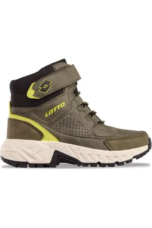 Lotto ALDERTON MID T Unisex dziecięce półdługie kozaki, oliwkowe/limonkowe, 40 EU, , 40 EU