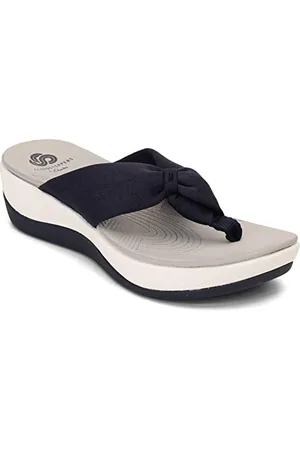 Clarks Klapki damskie Arla Glison, Tkanina niebieski wrzosowy, 41 EU