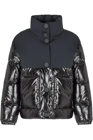 Armani Exchange Damska kurtka The Notorius Frank, Crinkle Nylon Insert Blouson Jacket, , L