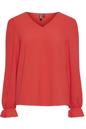 Pieces® Pctiffany Ls V-Neck Top Noos Bc bluzka z długim rękawem, , XL