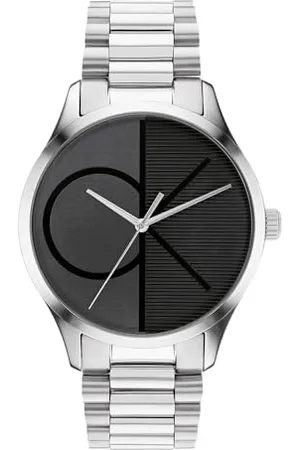 Calvin Klein Analogowy zegarek kwarcowy dla mężczyzn i kobiet z kolekcji Iconic dostępny z bransoletką ze stali nierdzewnej w kształcie ogniw lub siateczki, , bransoletka