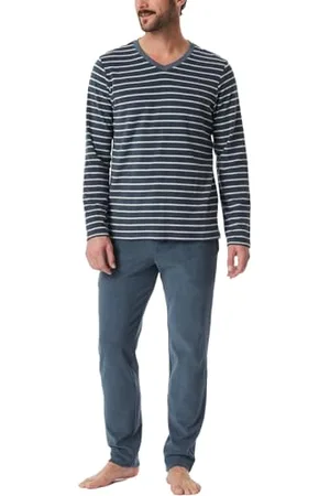 Schiesser Piżama męska długa casual Nightwear zestaw piżamowy, , 56