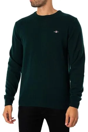 GANT Męska bluza z miękkiej wełny jagnięcej, zielona, , 3XL