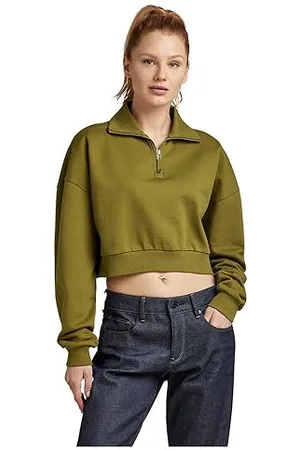 G-Star RAW Damski sweter Cropped 1 Zip Loose Sw Wmn, , M