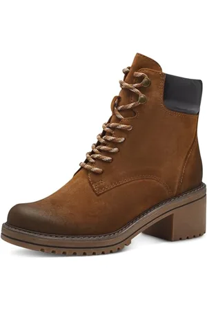 Marco Tozzi Damskie buty Bootie Laced 2-25225-43, modne kozaki, NUT Comb, 40 EU, , 40 EU