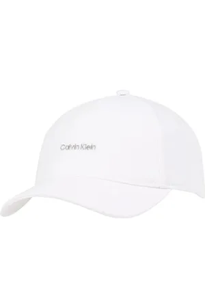 Calvin Klein Damska płócienna czapka z daszkiem Calvin Lettering, jasnobiała, OS, , Rozmiar uniwersalny