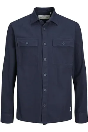 JACK & JONES Męska koszula Rddbrady Solid Overshirt L/S Sn na czas wolny, , S