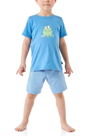 Schiesser Jungen Schlafanzug Set Pyjama kurz - 100% Organic Bio Baumwolle - Größe 92 bis 140