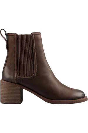 Clarks Premium Damskie buty Chamberly Top Chelsea, ciemnobrązowe Lea, 40 EU, , 40 EU