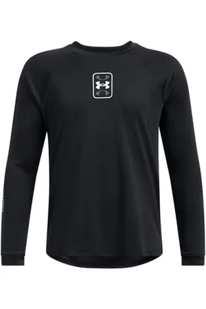 Under Armour Chłopięca bluza Baseline Shooting Shirt, czarny/biały, 14 Lat