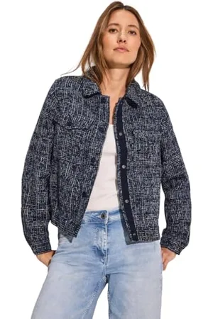 CECIL Kurtka damska B212237 Bouclé, uniwersalna niebieska, L, , L