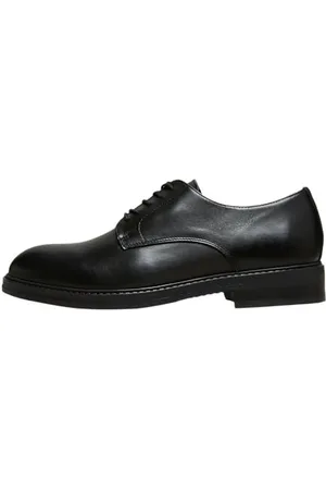 SELECTED SELETED HOMME SLHBLAKE Leather Derby Shoe NOOS męskie buty derby, czarne, 40 EU, , 40 EU