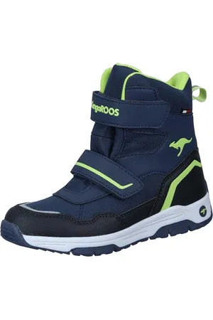 KangaROOS K-MJ Camp V RTX Buty z plecakiem, dk granatowy/limonkowy, 10 UK dziecko, , 10 UK Child