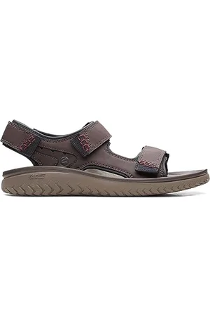 Clarks Męskie sandały Wesley Bay, brązowe, 5,5 UK