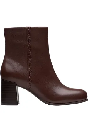 Clarks Premium Damskie modne buty Keirsta Faye, brązowa skóra, 39 EU, , 39.5 EU