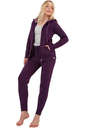 Joe Browns Damskie joggery z dzianiny Sloe Joes Cosy z mankietami, fioletowe, 18, , 44