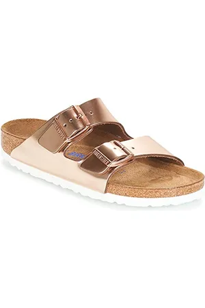 Birkenstock Klapki damskie, Pink Metallic Copper Metallic Copper, 35 EU wąski