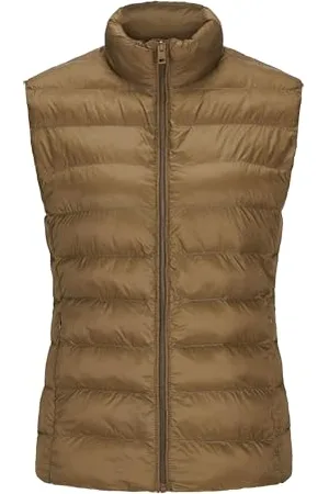 JACK & JONES JACK&JONES Damska kamizelka pikowana JXNORA Lightweight OTW NOOS, Kangaroo, S, , S