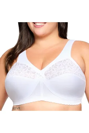 Glamorise Damski Plus Size MagicLift Cotton Support Bra Wirefree #1001, , 85B