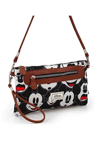 Disney Myszka Miki Visages-Torebka na Ramię Action Handy, Czarna, 28 x 17 cm