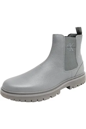 Calvin Klein Męskie buty EVA MID Chelsea Boot LTH YM0YM00750, szare (Charcoal Grey), 46 EU, , 43.5 EU