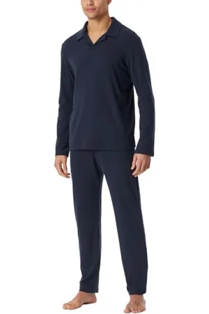 Schiesser Piżama męska, długa, miękka, Interlock-Selected Premium Warming zestaw piżamowy, , 54