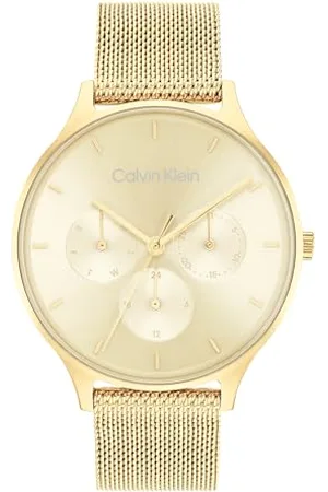 Calvin Klein Multi cyferblat kwarcowy zegarek damski z bransoletką z siatki ze stali nierdzewnej, , bransoletka