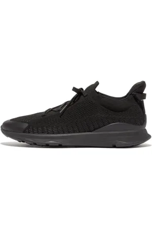 FitFlop Vitamin FFX Męskie dzianinowe sportowe trampki, czarne/Pewter, 40 EU, , 41 EU