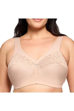 Glamorise Damski Plus Size MagicLift Cotton Support Bra Wirefree #1001, 105J