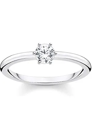 Thomas Sabo Pierścionek biały kamień srebro 925 TR2313-051-14-60