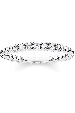 Thomas Sabo Kulki pierścionkowe z białymi kamieniami, srebro srebro 925 TR2323-051-14-60