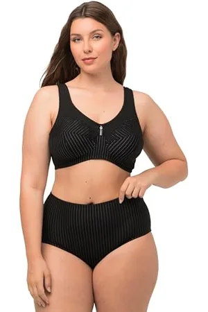 Ulla Popken Damska koszulka w dużych rozmiarach do 64 | bluza z okrągłym dekoltem, długim rękawem i slim fit | 100% bawełna i uniwersalna | 646801, , 105C