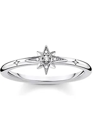 Thomas Sabo Pierścionek gwiazda z kamieniami srebro 925 TR2317-051-14-50