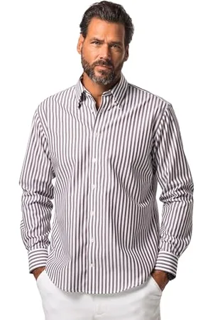 JP 1880 Męska, duże rozmiary, koszula biznesowa, CBD, MF, paski, 1/1, , 5XL