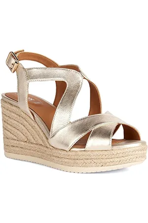 Geox Damski D Ponza espadryle Wedge sandal, LT złoty, 39 EU, , 39 eu