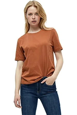 Minus Cathy Gots T-shirt z krótkim rękawem | T-shirt damski w kolorze białym | jesienna bluzka damska, , M