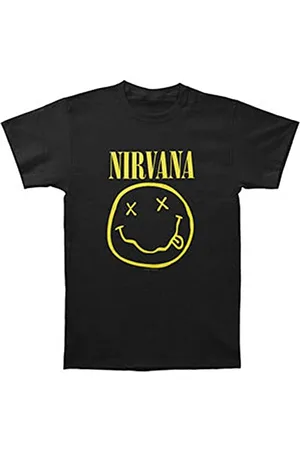 Nirvana Smiley Logo damska koszulka czarna, regularna, , L