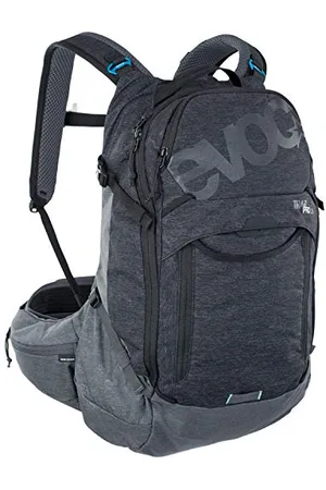 Evoc TRAIL PRO 16l plecak z ochraniaczem na jednodniowe wycieczki i jazdę po szlakach, plecak rowerowy (wyjątkowo lekki, komora na bukłak o pojemności 3l, rozmiar: S/M), czarny/karbonowo-szary